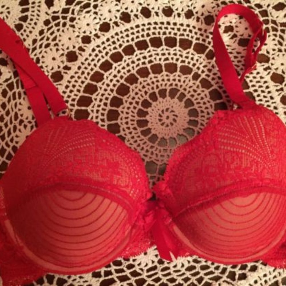Elle MacPherson Red Push-up Bra 32DD/70E